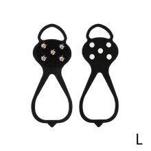 5-Tooth Silicone Non-Slip Gripper Spikes, Compatible with Hiking/Walking/Climbing/Fishing Shoes