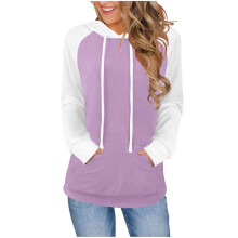 Damen-Kapuzenshirt mit Farbblock-Design, langen Ärmeln, Tasche und Kordelzug – weich, warm, lässig und ideal für kühle Tage