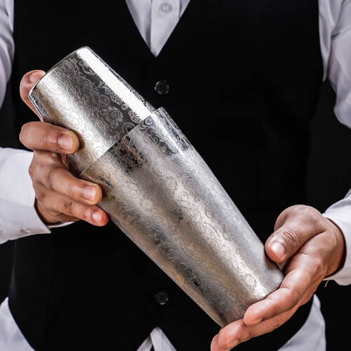 Rustfrit stål bartenders shaker professionelt bartending værktøj blande dåser sæt 1