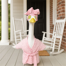 Lázeňský outfit Porch Goose – župan, sprchová čepice a okurka