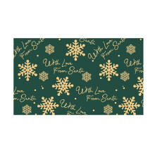 Kerstcadeaupapierrol met groene sneeuwvlokkenprint, 50x70 cm