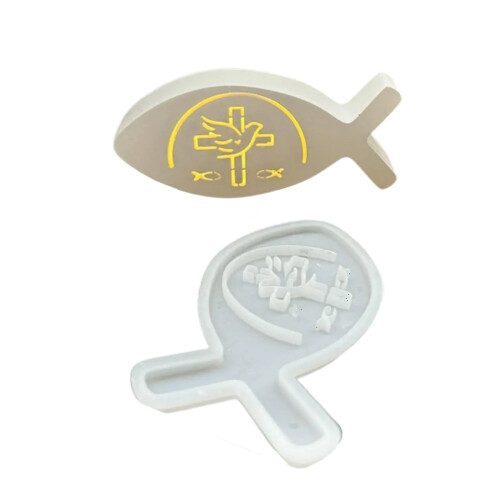 Tacar Múnlaí Silicone Créatúir Mara – 5 phíosa Éisc, Éan,
