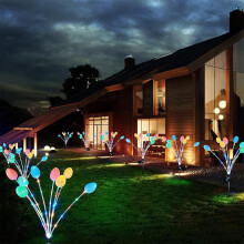 Guirlande lumineuse solaire en forme d'œuf de Pâques, piquet de jardin multicolore à suspendre