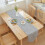 Linen Table Runner Solid Sheer Gray 12x83in 6