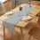 Linen Table Runner Solid Sheer Gray 12x83in 7