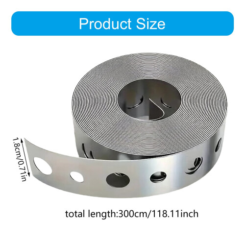 Galvanized Strap Pre-Punched for Tubing with Holes 2