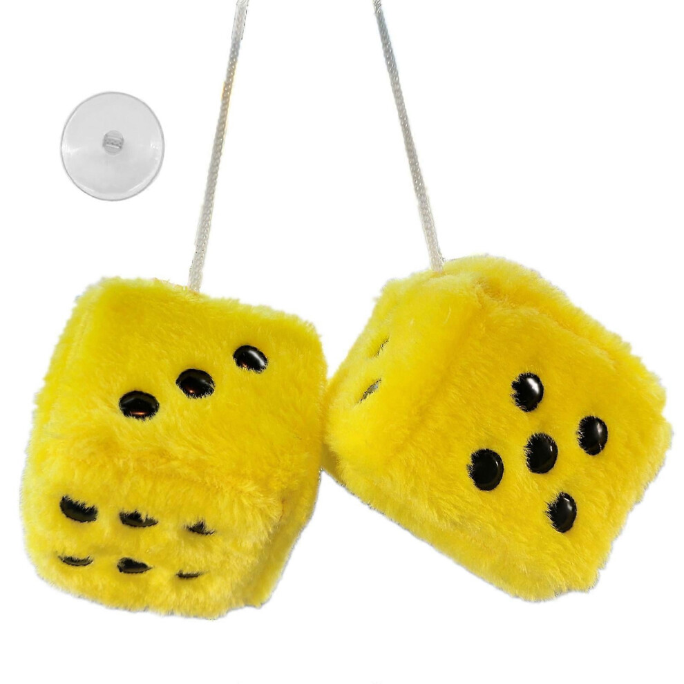 2 Pair Plush Dice Ornament For Car Mirror 9058772211606