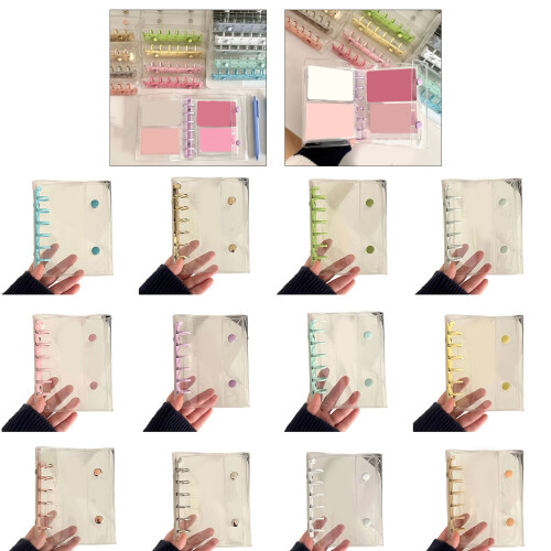 Κάλυμμα ντοσιέ PVC 6Rings, αδιάβροχο κάλυμμα φακέλου καρτών PVC 125x148mm για 1
