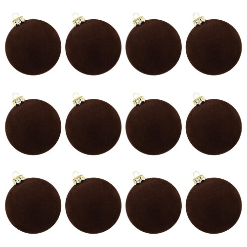 Conjunto de 12 enfeites de Natal de pelúcia de 6 cm
