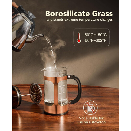 34oz/Literes French Press kávéfőző - Réz 1