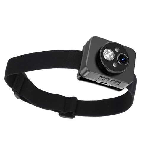 Actionkamera med LED-lys 1080P hodelykt