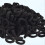 Elásticos de cabelo pretos mini sem costura, 300 unidades, 2,3 cm (0,9 polegadas) 1