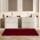Runner Rug 2x6 ft Red Non-Slip Rubber Backing Washable 4