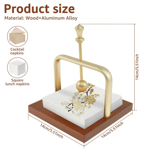 Θήκη για χαρτοπετσέτες για τραπεζαρία – Dispenser Caddy με βαρυμένο βραχίονα και λαβή, 1