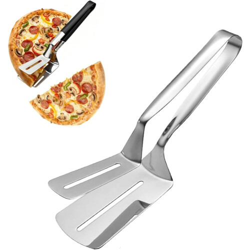 Pinzas para barbacoa de acero inoxidable con mango extensible de 24,7 cm.