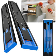 Schubladenschienen, Push-to-Open, Soft-Close, 10"–24", 100 lb
