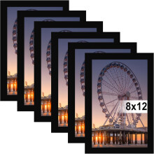 Set di 6 cornici nere 8x12