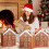 Julklappspåsar med pepparkakshus och handtag, 24 st 5