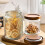 Glasbehälter mit Bambusdeckel, 24 oz, luftdicht, 4er-Pack 5
