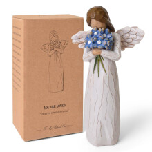 NANAOUS Forget Me Not, Sympathy Bereavement Gifts for Loss of Loved One, Miscarriage Gifts for Mothers, Sculpted Hand-Painted Statue for Home Decor