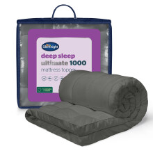 Silentnight Ultimate Deep Sleep 10cm Mattress Topper Single - Luxury 4 Inch Thick Soft Mattress Enhancer Pad with Easy Fit Straps - Hypoallergenic and