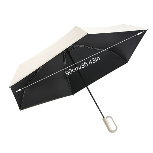 Auto Umbrella Ergonomic Handle Lightweight Portable For-Beige 2