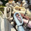 Automatische open en gesloten paraplu met polyester,-Beige 4