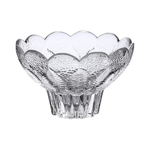 Glasfrugtskål – bladformet, 12x7cm