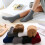 1 par greppstrumpor, mjuka innerfleece herrstrumpor, extra varma greppstrumpor pilates, vinröd 5