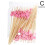 Palillos de bambú con forma de corazón para cócteles (100 unidades) 4