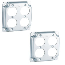 Couvercles de boîtes électriques 4x4 pouces en alliage de zinc (2 pièces)