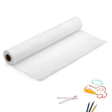 White Drawing Paper Roll 44CM X 15M, Arts Craft Paper Roll for Painting Sketching Wrapping Paper for Gifts, Easel Bulletin Board Paper and Wall Art