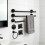 Bathroom Hardware Set Adhesive Towel Rings Robe Hook-silver 3