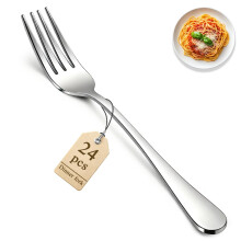 Berglander Dinner Forks Set of 24, Stainless Steel 18.5cm Table Forks for Home Kitchen, Hotel, Restaurant, Dishwasher Safe