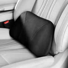 POKSRI Lumbar Support Pillow,Back Pain Relief Cushion,fits tightly around the waist,Memory Foam,Skin-friendly Suede Fabric,fit Car Drive,Office