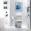 Bathroom Hardware Set Adhesive Towel Rings Robe Hook-silver 7