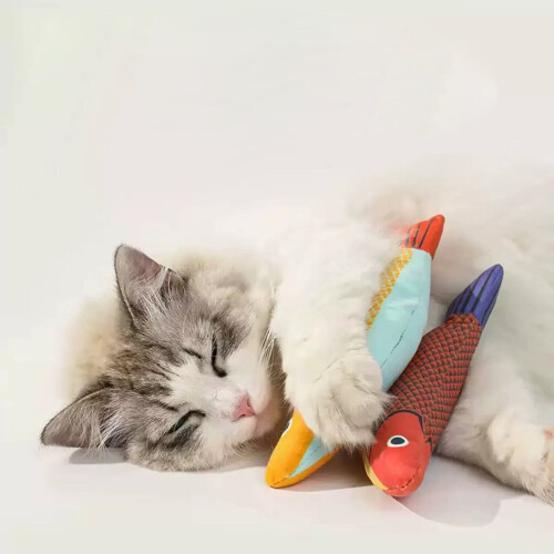 Kattmynta Gäddfiskleksak Crinkle Chew Kicker Gul 2