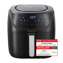 Russell Hobbs XXL Family Rapid Digital Air Fryer 8L [Compact Housing |7 Cooking Functions |10 Programmes] Energy Saving, Max 220?C, Use without oil,