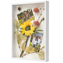 WISYOK Box Frame, Shadow Box Frame A3, Box Frames for Crafts 3D Deep 3cm, Deep Pictures Frame White, Medal Display Frame for Photos, Artworks, Memory