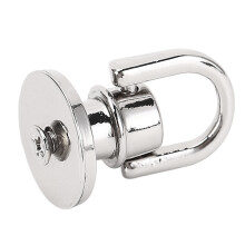 20 Pcs Silver Zinc Alloy Iron Ball Head D Ring Rivets 15x17mm