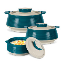 Milton Casserole for hot food, Double walled insulated inner Stainless Steel hot pot with lid, Serving box for food and roti, insulated serving bowl