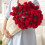 Handmade knitted rose bouquet blanket 1 piece 4