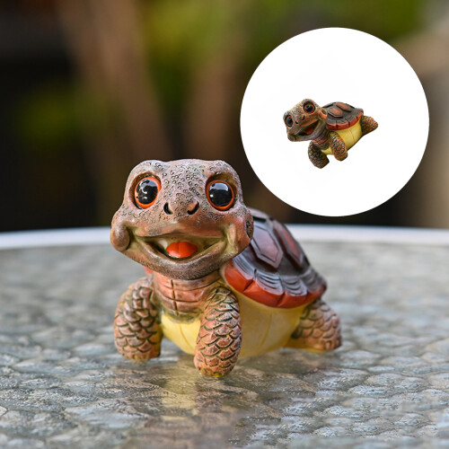 Hars schildpadden klein beeldje voor tuinpatio's, 1
