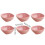 4-Inch Square Sauce Dish, 6pcs, Wheat Straw Material, Pink Kitchen & Dining 6