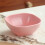 4-Inch Square Sauce Dish, 6pcs, Wheat Straw Material, Pink Kitchen & Dining 5