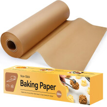 Baking Paper 50m Baking Parchment Paper Unbleached Premium Quality Greaseproof Paper for Kitchen,Oven Safe Food Grade Material Baking, Cooking,