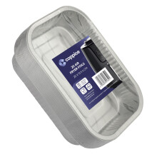 Coppice Strong Rectangular Aluminium Foil Tray for Air Fryer, Roasting, Grilling, BBQ & Food Storage | Freezer, Microwave & Oven Safe | 20cm x 13cm x
