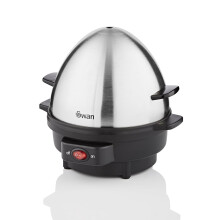 Swan SF21020N Egg Boiler and Poacher, Featuring 3 Cook Settings, 350W, Black,Stainless Steel