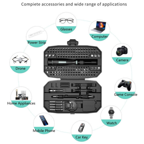 Advanced Multipurpose Compact 152 Piece Screwdriver Kit Suitable for Electronics Jewelry Glasses Repair and DIY Projects 1