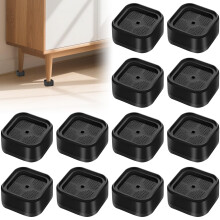 Vexran 12 Pack Heavy Duty Adjustable Bed Risers ? Stackable Furniture Risers for Bed, Sofa, Table, Chair & Desk ? Durable Plastic Bed Raisers for